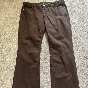 St. John's Bay Women Brown Flare Jeans Size 16W